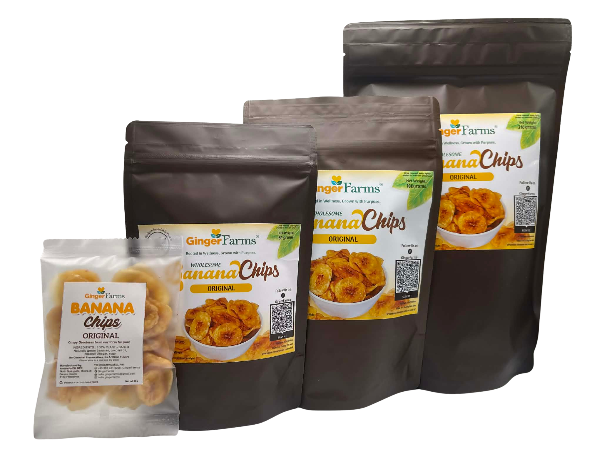 Banana Chips (30g, 80, 100g, 210g) - Original